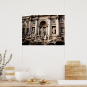 Trevi Fountain Rome Italy Travel Poster (Keuken)