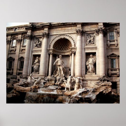 Trevi Fountain Rome Italy Travel Poster (Voorkant)