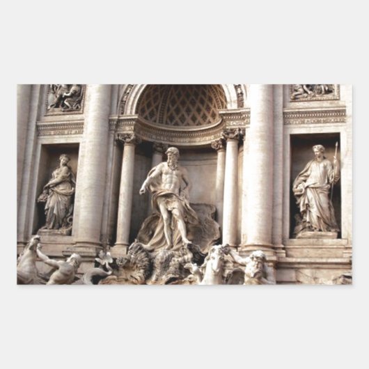 Trevi Fountain Rome Italy Travel Rechthoekige Sticker (Voorkant)