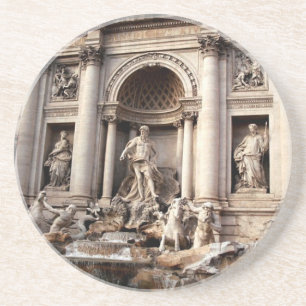 Trevi Fountain Rome Italy Travel Zandsteen Onderzetter