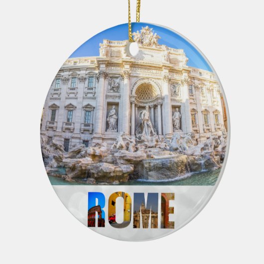 Trevi Fountain Rome - Kerstmis Keramisch Ornament (Links)