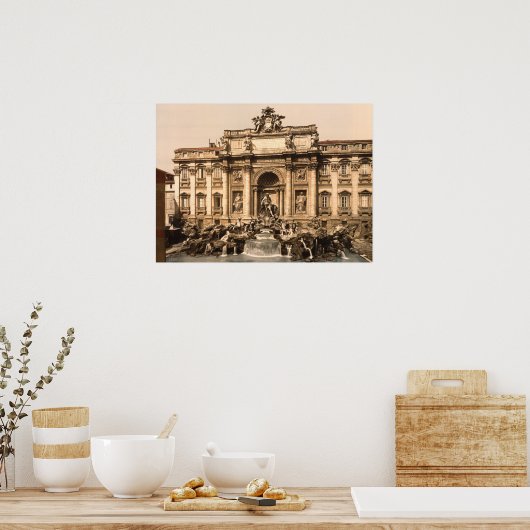 Trevi Fountain, Rome, Lazio, Italië Poster (Keuken)