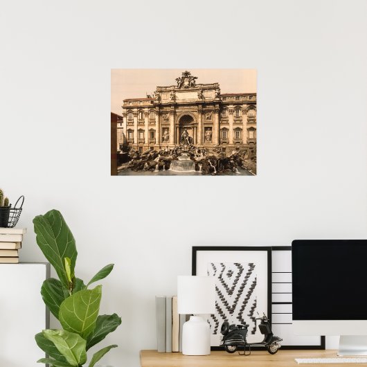 Trevi Fountain, Rome, Lazio, Italië Poster (Thuiskantoor)