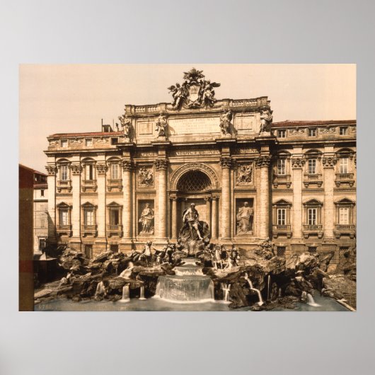 Trevi Fountain, Rome, Lazio, Italië Poster (Voorkant)