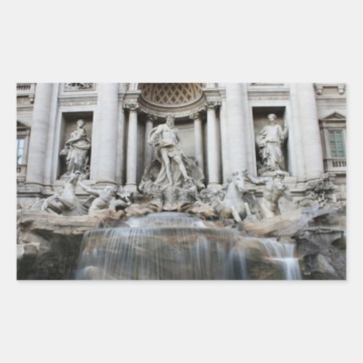 Trevi Fountain Rome Rechthoekige Sticker (Voorkant)