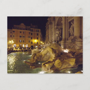 Trevi Fountain Rome 's nachts Briefkaart