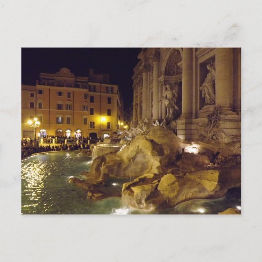 Trevi Fountain Rome 's nachts Briefkaart (Voorkant)