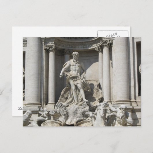 Trevi Fountain Statue Briefkaart (Voorkant / Achterkant)