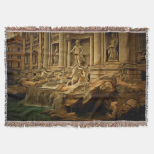 Trevi schilderij Rome Deken