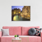 Trevi Vondgif 's nachts, Rome, Lazio, Italië Canvas Afdruk (Insitu (Woonkamer))