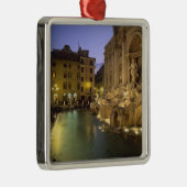 Trevi Vondgif 's nachts, Rome, Lazio, Italië Metalen Ornament (Rechts)