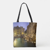 Trevi Vondgif 's nachts, Rome, Lazio, Italië Tote Bag (Achterkant)