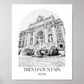 Trevifontein Rome boog fotoprint Poster (Voorkant)