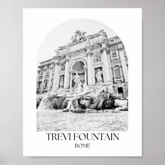 Trevifontein Rome boog fotoprint Poster