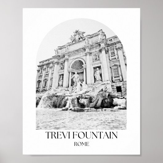 Trevifontein Rome boog fotoprint Poster (Voorkant)