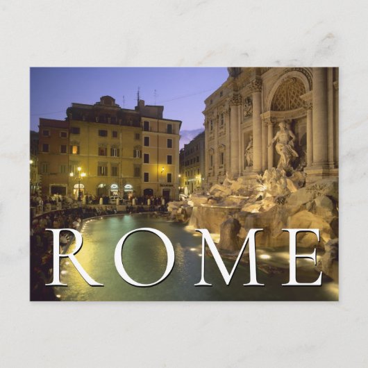 Trevifontein 's nachts | Rome, Italië | Dank u Briefkaart (Voorkant)