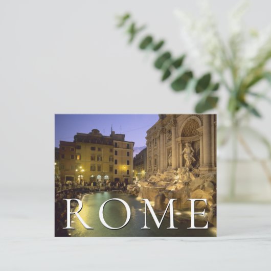 Trevifontein 's nachts | Rome, Italië | Dank u Briefkaart (Staand voorkant)
