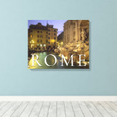 Trevifontein 's nachts | Rome, Lazio, Italië Canvas Afdruk (Insitu (Houten vloer))
