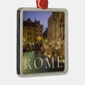 Trevifontein 's nachts | Rome, Lazio, Italië Metalen Ornament (Rechts)