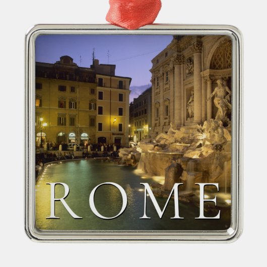 Trevifontein 's nachts | Rome, Lazio, Italië Metalen Ornament (Voorkant)