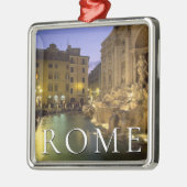 Trevifontein 's nachts | Rome, Lazio, Italië Metalen Ornament (Links)