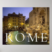 Trevifontein 's nachts | Rome, Lazio, Italië Poster (Voorkant)
