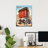 Treviso, downtown street, Italië, vintage trip Poster (Thuiskantoor)