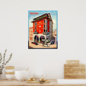 Treviso, downtown street, Italië, vintage trip Poster (Keuken)