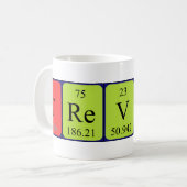 Trevon periodieke mok van de lijstnaam (Voorkant links)