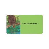 Trevor de schildpad etiket (Voorkant)