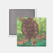 Trevor de schildpad magneet (Voorkant / Achterkant)