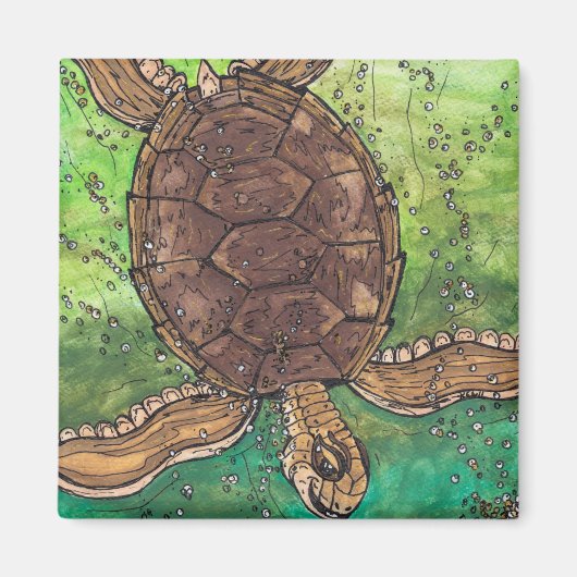 Trevor de schildpad magneet (Voorkant)