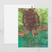 Trevor the Turtle Briefkaart (Voorkant / Achterkant)