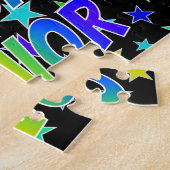 "TREVOR" Voornaam, geun "HAPPY BIRTHDAY" Legpuzzel (Zijkant)