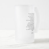 Trevor's regels voor het leven matglas bierpul (Voorkant rechts)