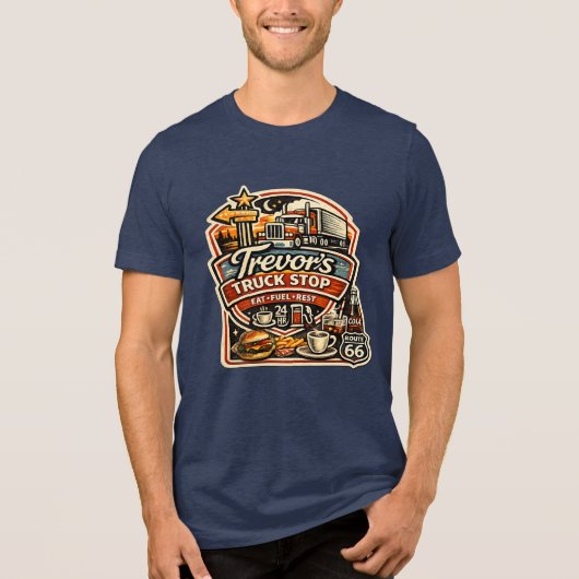 Trevors Truck Stop Tri-Blend Shirt (Voorkant)