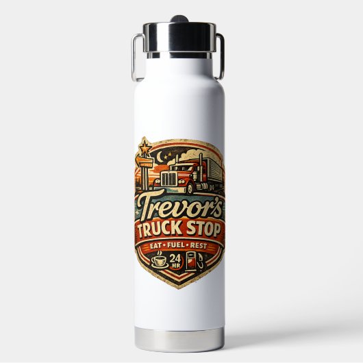 Trevors Truckstop Waterfles (Voorkant)