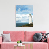 Trevose Head Lighthouse Cornwall Engeland Canvas Afdruk (Insitu (Woonkamer))