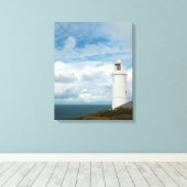 Trevose Head Lighthouse Cornwall Engeland Canvas Afdruk (Insitu (Houten vloer))