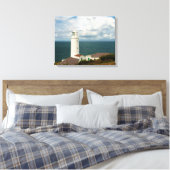Trevose Head Lighthouse Cornwall Engeland Canvas Afdruk (Insitu (Slaapkamer))