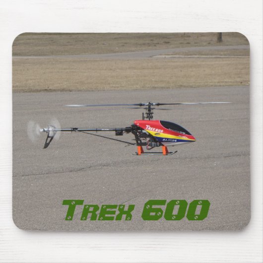 Trex 600 RC Helikopterdekking Muismat (Voorkant)