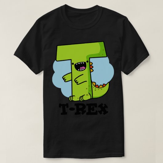 TRex Alphabet Dinosaur Pun T-shirt (Design voorkant)