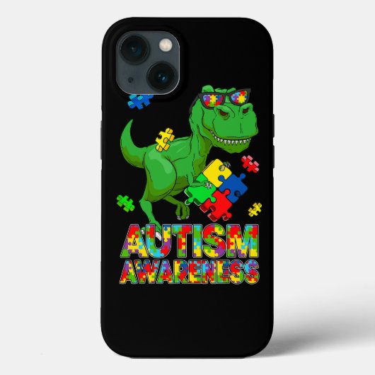 Trex Autisme Awareness Maand Puzzel Dinosaurus Aut Case-Mate iPhone Case (Achterkant)