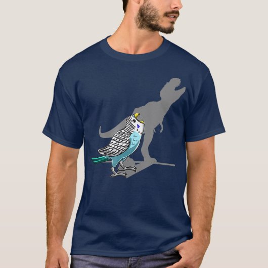 TRex Budgerigar Shadow Budgie Paraket Pet Bird T-shirt (Voorkant)
