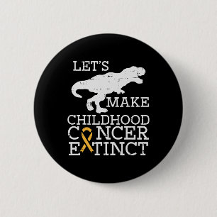 Trex Childhood Cancer Extinct Awareness Dinosaur B Ronde Button 5,7 Cm