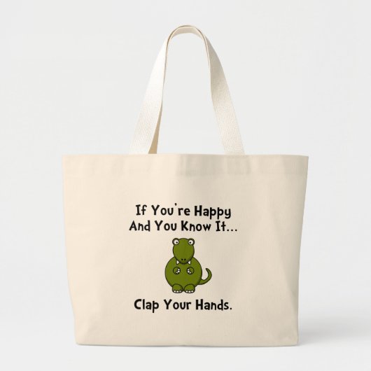 TRex Clap Grote Tote Bag (Voorkant)