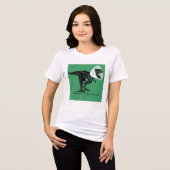 TRex cone of shame Jennifer ellen Cook Tri-Blend Shirt (Voorkant volledig)