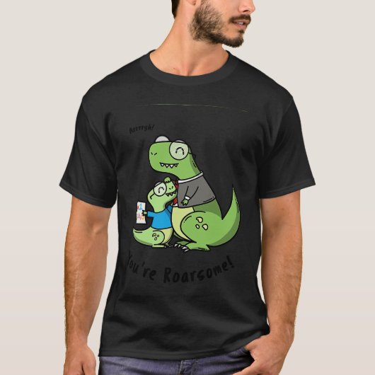 Trex Dad Child Dinosaur Sentimental Gift for Dad T-shirt (Voorkant)