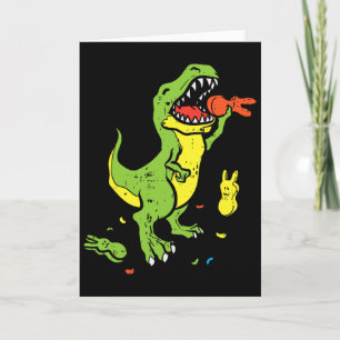 Trex die Bunny eet Funny Pasen Dinosaur Liefhebber Kaart