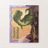 TRex Dino - Gepersonaliseerde verjaardag Puzzle Legpuzzel (Verticaal)